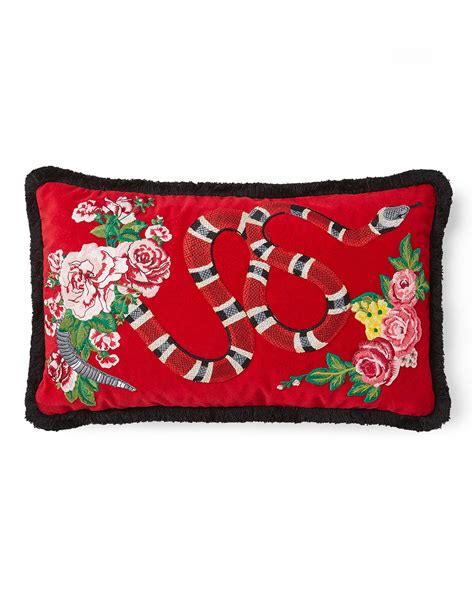 Gucci Oblong Velvet Snake Cushion 